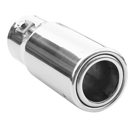 Rumplex Exhaust Trim Round Stainless Steel Sports Exhaust Tailpipe End Pipe Trim Exhaust Tips Tailpipe Trim Silencer Tip Universal Exhaust Pipe Chrome Rustproof