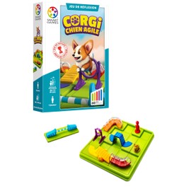 Smart Games - Corgi - Chien Agile - Remue-Méninges - Jeu de Stratégie Multi-Niveaux et Développement de Compétences - Jeu de Logique et de Réflexion - 7 ans + - 1 joueur - français - SG 451 FR