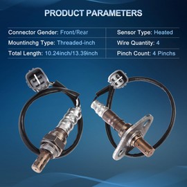 O2 Oxygen Sensor Upstream and Downstream for Toyota 4runner 3.4L V6 2001 2002, O2 Sensor Replace 234-9002 234-4261 89467-35010 89465-60200 2Pcs