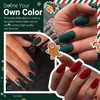 Matte Wine Red Press On Nails Medium Long Square, Medium