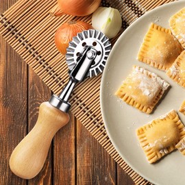 NADMITFEAT Wheel Cutter - Pasta Cutter Wheel - Ravioli Crimper Cutter Wheel Dough Cutter for Kitchen Pasta Accessories