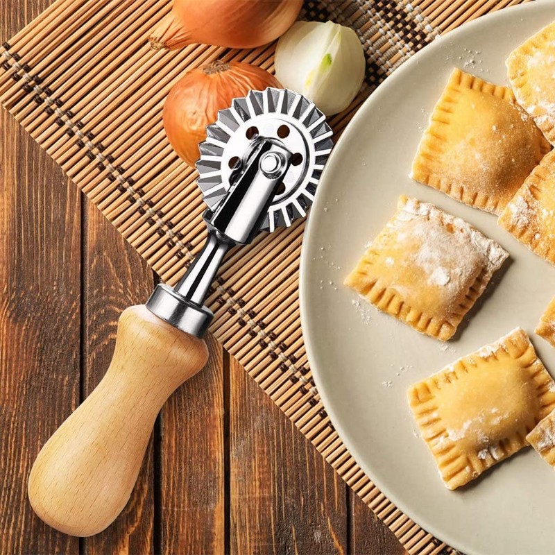 NADMITFEAT Wheel Cutter - Pasta Cutter Wheel - Ravioli Crimper