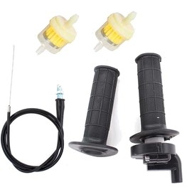 Generic BXparts Throttle Cable & Handle Bar Grip & Casing Cable Set for YZ80 YZ85 YZ100 YZ125 YZ250 BW200 BW350 BW50 BW80 DT100 DT125 DT175 DT250 DT360 DT400 DT50 DT80, sliver, 16100-Z8B-841