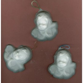 Plaster of Paris Angel or Cherub ornaments plaster of Paris painting project! Set of 3!