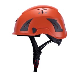 Land Helmets AeroPro Orange Safety Helmet - ANSI/ISEA Z89.1 + EN 12492/EN 397 Type 1 Class C Vented Hard Hat - OSHA Approved - Lightweight Helmets for Arborists, Contractors, and Rescue Teams.