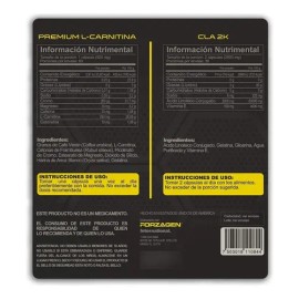 Forzagen Premium L-carnitina  Cla-2k 120 Caps  Termogénico                                                                                            