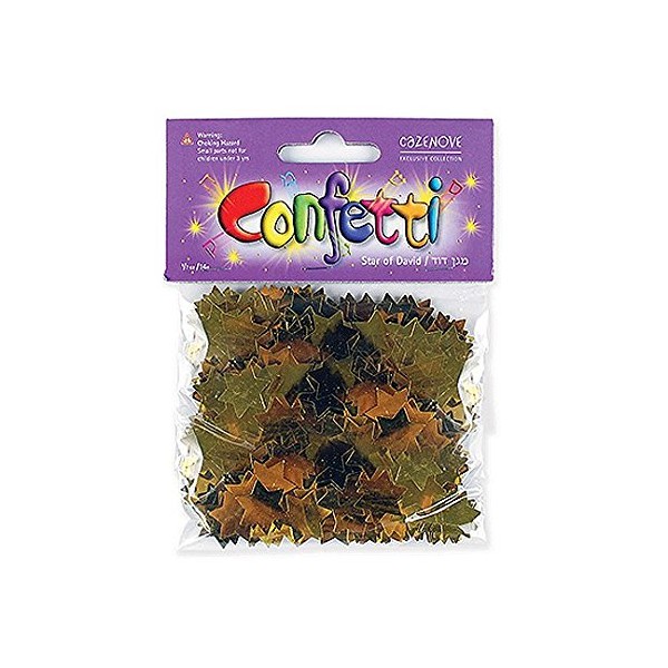 Gold Star of David Confetti, Star Confetti for Parties, and