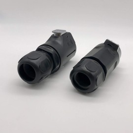 CNLINKO 2 Pin 50Amp Power Industrial Circular Connector, Female Plug & Male in-line Receptacles, Cable to Cable Connection, Rated 50amp, Outdoor Waterproof IP67, Screw Locking Termination