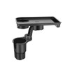 Vehicle-Mounted Multifunctional Water Cup Holder Tray Black Adjustable Cup Holder