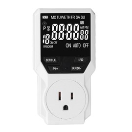 Outlet Timer Large VA Screen Multi Functional Countdown Short Cycle Timer Plug for Indoor US 120V 15A