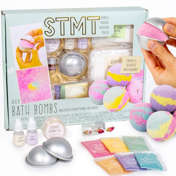 STMT D.I.Y. Bath Bomb Kit, STMT Kits for Girls, Bath Bomb Mold, Spa Kit for Kids, Bath Crumbles, Ages - 6+