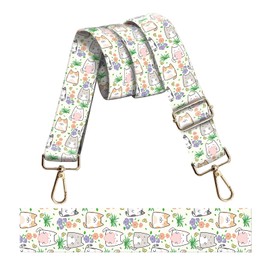 DZTLAO Wide Purse Strap Replacement Crossbody, Funny Shoulder Strap Adjustable, Cute Bag Strap for Women Guitar Purses Cute Cats