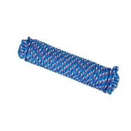 DT-Rope Diamond Braid Polypropylene Rope, 3/8 inch x 100 ft All Purpose Utility Rope, Utility Cord, Tie Down, Pull, Knot, Indoor and Outdoor Use, Camping, Hanging Hammock, Pinata (Blue-Multicolor)