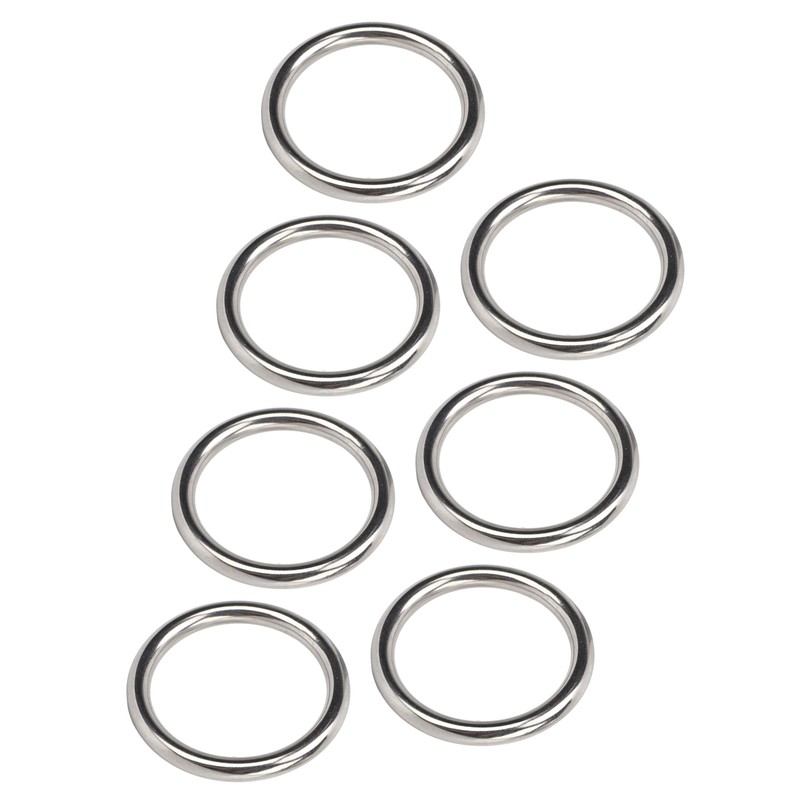 7 Pcs 304 Stainless Steel Metal O Ring Waterproof Rustproof