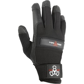 Triple Eight Downhill Longboard Slide Glove for Downhill Skateboarding (1-Pair), Black, X-Small