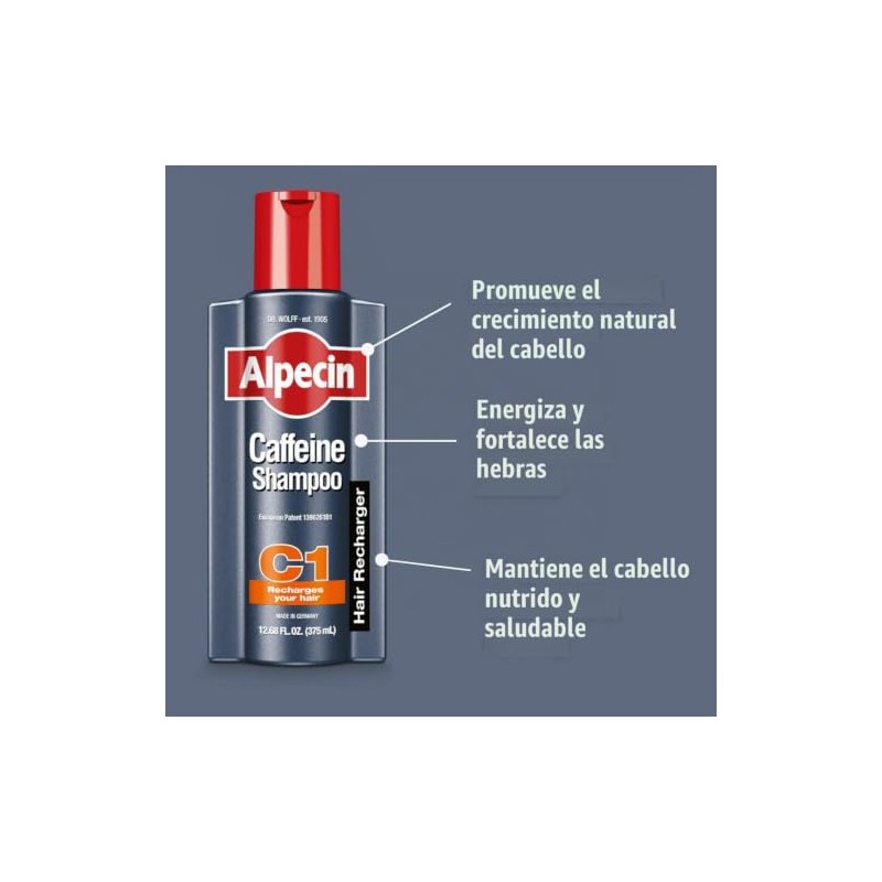 ALPECIN Multibuy 3x Champú Cafeína C1 Energizante para el Cabello