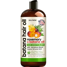 Batana Oil for Hair Growth - 100% Pure, Organic, Cold-Pressed, Unrefined from Honduras by Dr. Sebi - Natural, Vegan for Strong Roots and Thick Hair - Wild Growth for Hair, 16oz