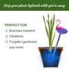 Self-Watering Glass Globes 2PCS Flamingo Gradient Hot Pink 10" Long
