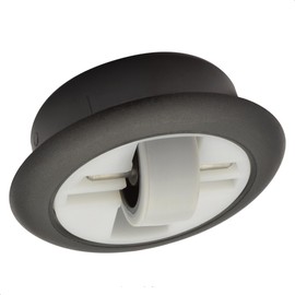 WAGNER ROLLER-MINI Soft Swivel Castor / Countersunk Roller Diameter 27 mm Black Plastic Housing Diameter 65/50 x 17/14 mm Compression Spring Metal Pin Load Capacity 50 kg Made in Germany 01708101