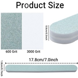 Professional Nail Buffer 600/3000 Grit Nail Files, Fingernail Smoother and Shiner Manicure Tools Treatment Sanding Files Fine Grinding (4 Pcs)