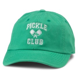 AMERICAN NEEDLE Pickleball Ballpark Adjustable Buckle Strap Baseball Hat, Pear Green (AN100A-PBALL-PEGR)