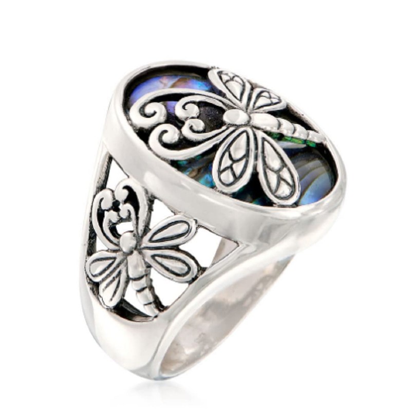 HUKQBUNX 925 Sterling Silver Creative Dragonfly Insect Fashion Women's Fresh