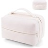 Juoxeepy Puffy Makeup Bag 2 Layer Cosmetic Bag for Travel