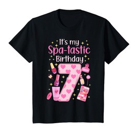 Kids 7th Spa Birthday Seven Year Old Spa B-Day Girls Spa Party T-Shirt