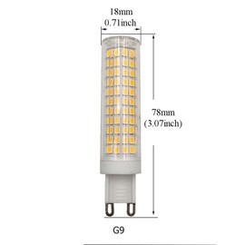 Edearkar G9 Ceramic LED Corn Light Bulbs 15W (150W Halogen Equivalent), Warm White 3000K, AC110V, G9 Base, Dimmable for Home Lighting, G9 LED Light Bulb, Pack of 4