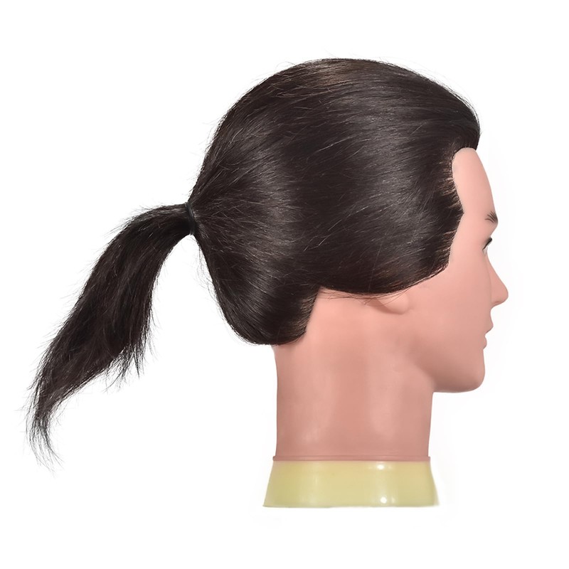 BLTYXT Male Mannequin Head with 100% Human Hair Training Head