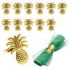 Davifina Napkin Rings Set of 12 Gold Pineapple Napkin Rings