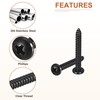 DTGN #10x1-1/2 Black Screws - 25Pack - 304 Stainless Steel