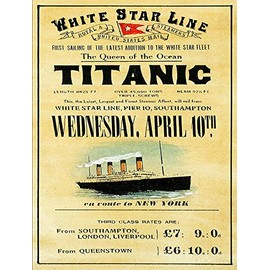 Vintage Retro Titanic inspired Movie 1912 Ship Atlantic White Star Man Cave Pub Shed Bar Novelty Gift Aluminium Metal Tin Wall Décor Sign