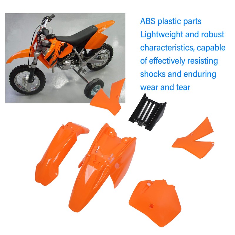 Motorcycle Fairing Cover Kit Orange Front Wheel Mudguard Splash Guard