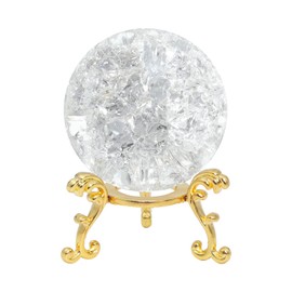 LONGWIN 50mm Ice Cracked Crystal Ball Decorative Glass Ball Home Decor Ornaments (Clear)