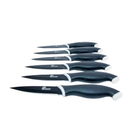 Pradel Excellence CC006N Kasten mit 6 Antihaft-Steakmessern aus rostfreiem Edelstahl, Anisfarben