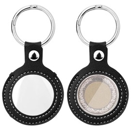 QWORK Coin Holder Keychain, 2 Pack Double-Sided Transparent Coin Display Case for AA Medallions, Challenge Coins, and Recovery Chips - Coin Collection Holder