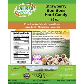 Strawberry Bon Bons Hard Candy (16 oz, ZIN: 525193) - 3 Pack