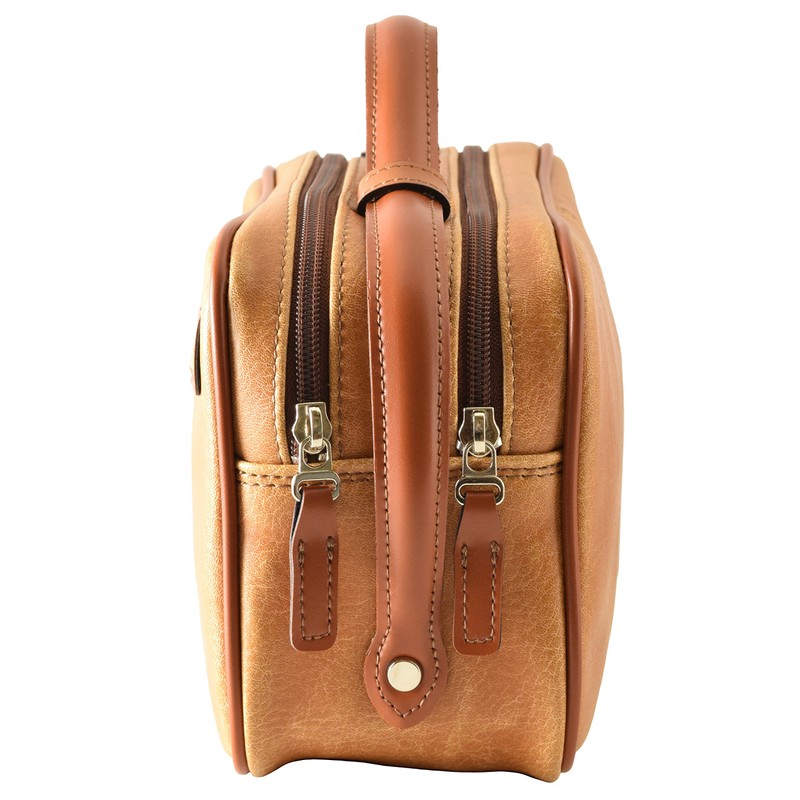 ANDY HAWARD 25814 Men's 2nd Bag, Double Zipper, 2-Way Handle,