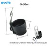 Woola Trailer Plug Holder, 1 Piece Attachment Black Plug Holder