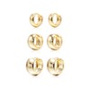 Krstudent 3 Pairs Gold Hoop Earrings Pack 18K Gold Plated
