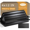 4x12 Floor Register and Vent Deflector Combo, Solid Steel 2-in-1