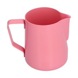 600ml Pointed Mouth Milk Frothing Pitcher Stainless Steel Thickened Milk Frother Cup for HomePink