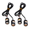 Partools Mini Turn Signal, Yellow, Set of 4, 12 V,