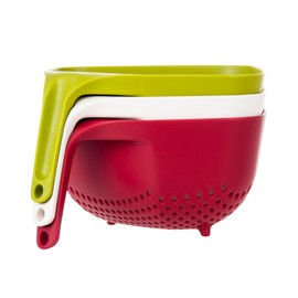 Joseph Joseph Square Colander, Drainer, food strainer, heat resistant and dishwasher safe - White
