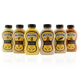 Pilsudski's Brand Mustard - 12oz Squeeze Bottle, Perfect condiments for any dish (Favorites, 6 pack)