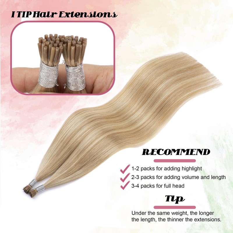 Kun Na I Tip Hair Extensions 60 Strands 45g/pack Pre