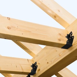 24PCS 2x4 Joist Hanger, Hurricane Ties,Black Powder Coating Joist Brackets for Rafters Tie Brackets…