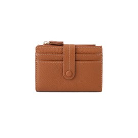 Lexiyat Small Wallet for Women Leather RFID Blocking Card Holder Bifold Compact Slim Wallets with Zipper Coin Pocket