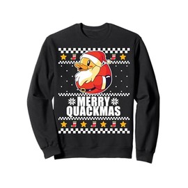 MERRY QUACKMAS Christmas Duck Santa Claus Meme Sweatshirt